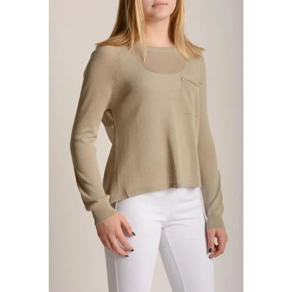 Kerisma Chiffon Back Sweater In A Light Women's Size Small.Armpit to armpi